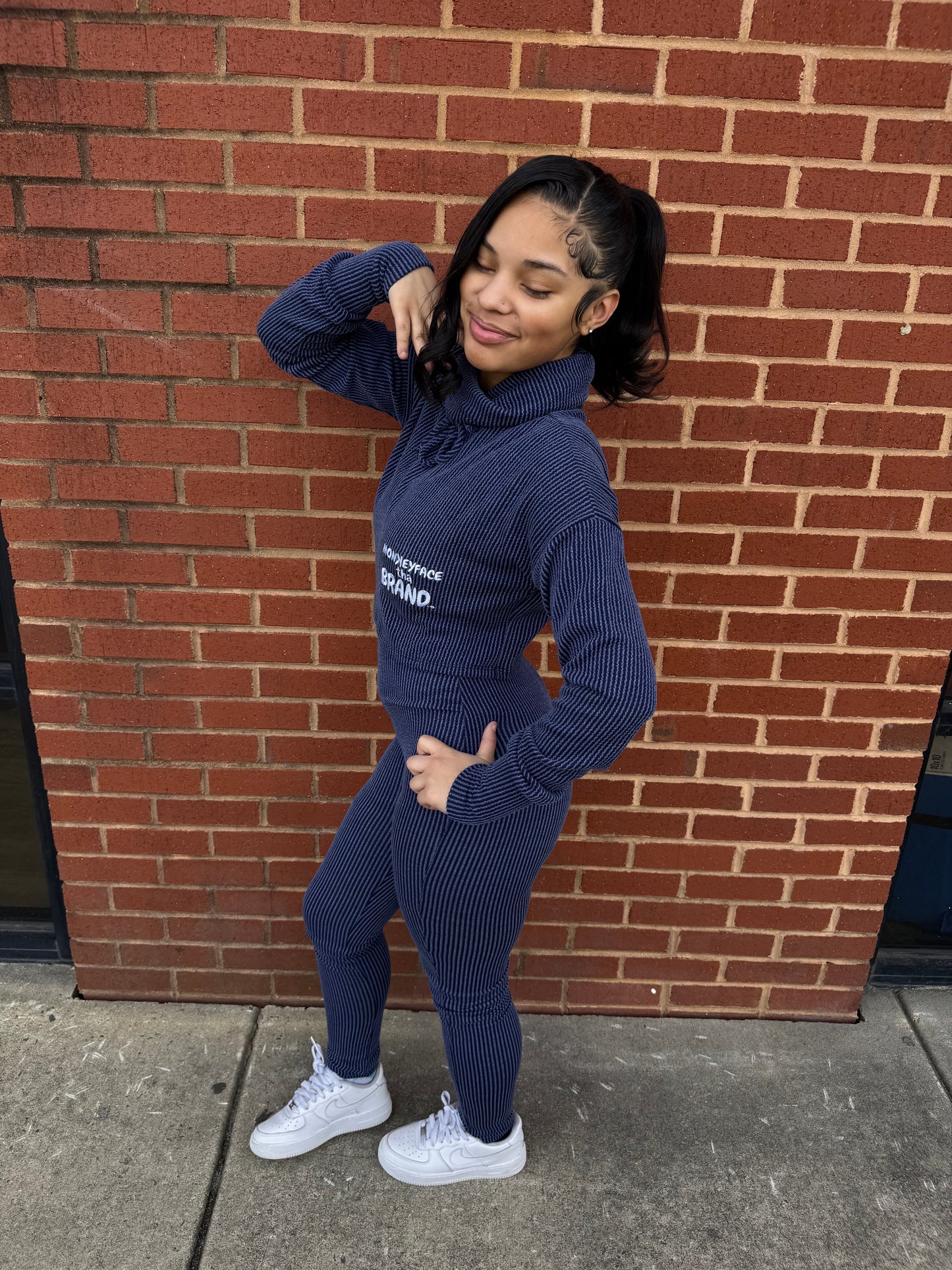 Nightlife 2 Piece Jumpsuit Set Navy