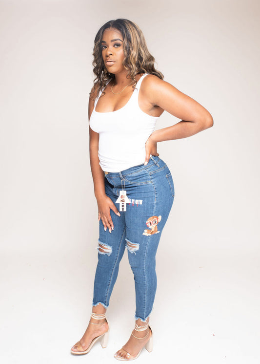 Women’s MonkeyFace Blue Wash Denim