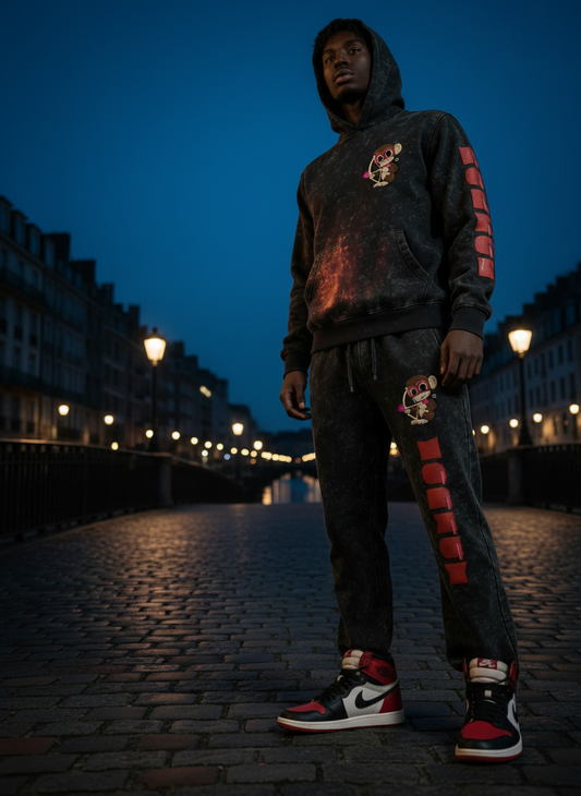 Happiness Joy Love Peace Black Sweatsuit Limited