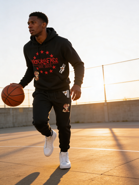 Creative Black Stars Sweat Suit