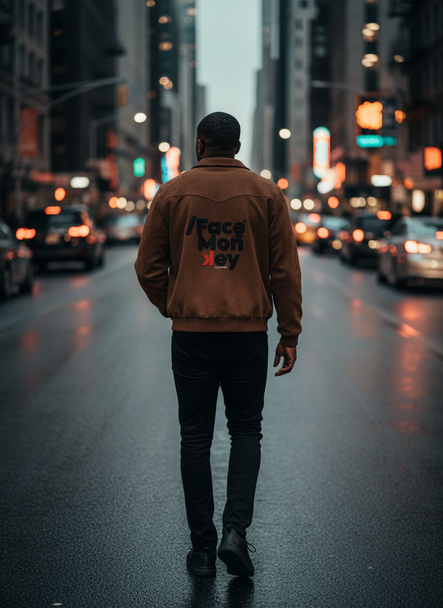 Suede Brown Night Life jacket