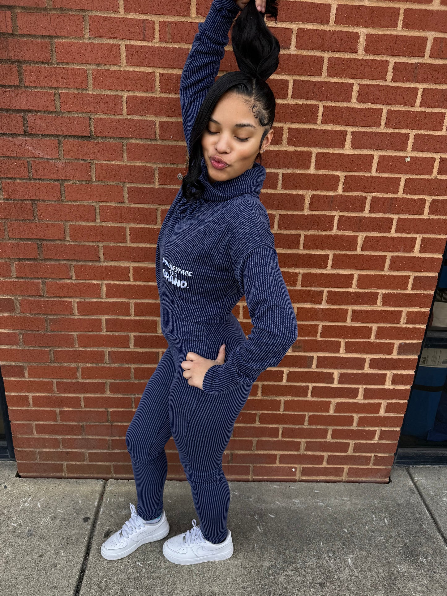 Nightlife 2 Piece Jumpsuit Set Navy